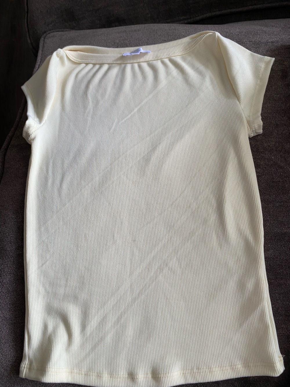 Ribbed Short Sleeve Top